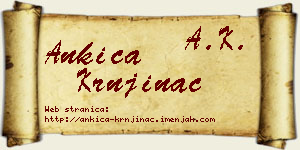 Ankica Krnjinac vizit kartica